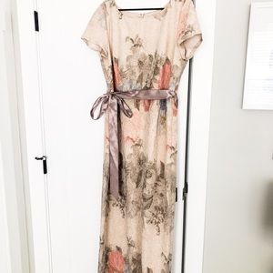 Long Gold/taupe Dress